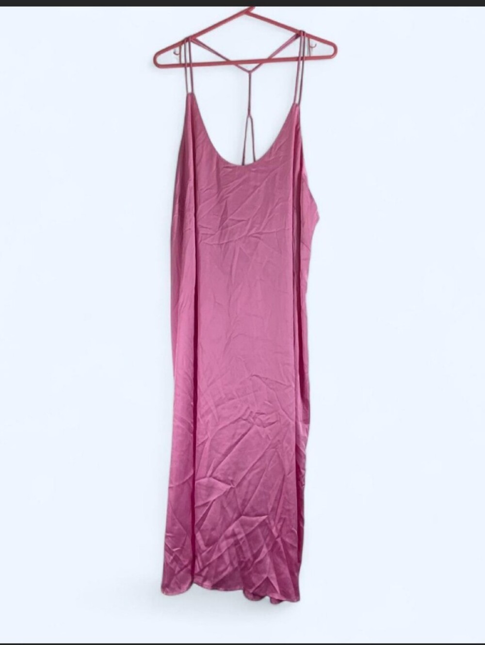 Auden Pink Satin Slip Dress Sleepwear Nightgown Size 2X